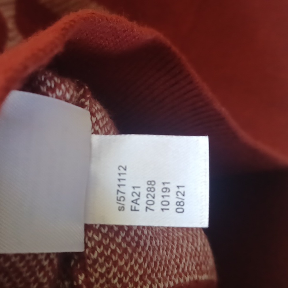 Ann Taylor Factory NWOT Crew Neck Sweater Rust Square Pattern Large - Picture 5 of 5